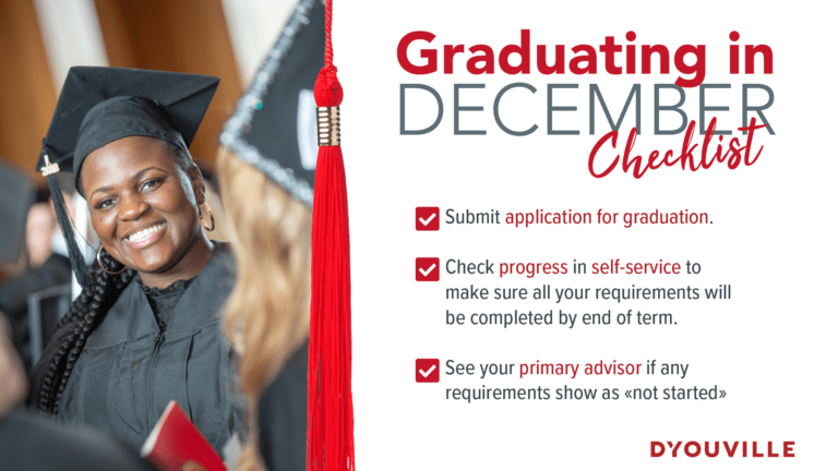 December Graduate Checklist Digital Signage